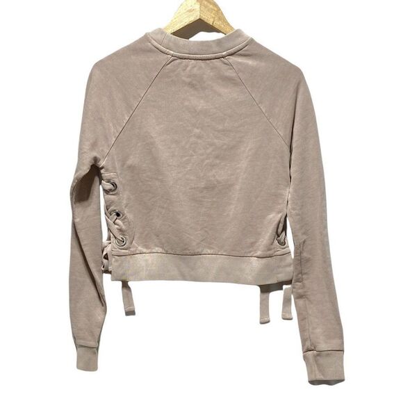 All SAINTS Women's Leti Cropped Sweatshirt Light Brown - Picture 6 of 8
